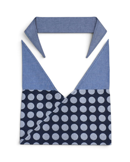 KOJIMA DENIM / INDIGO BLUE  LARGE DOTS / MEDIUM SET