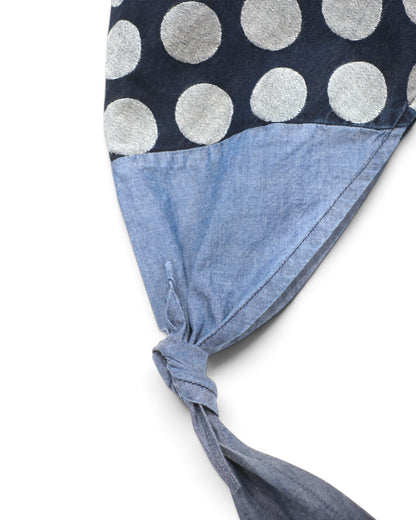 KOJIMA DENIM / INDIGO BLUE  LARGE DOTS / MEDIUM SET