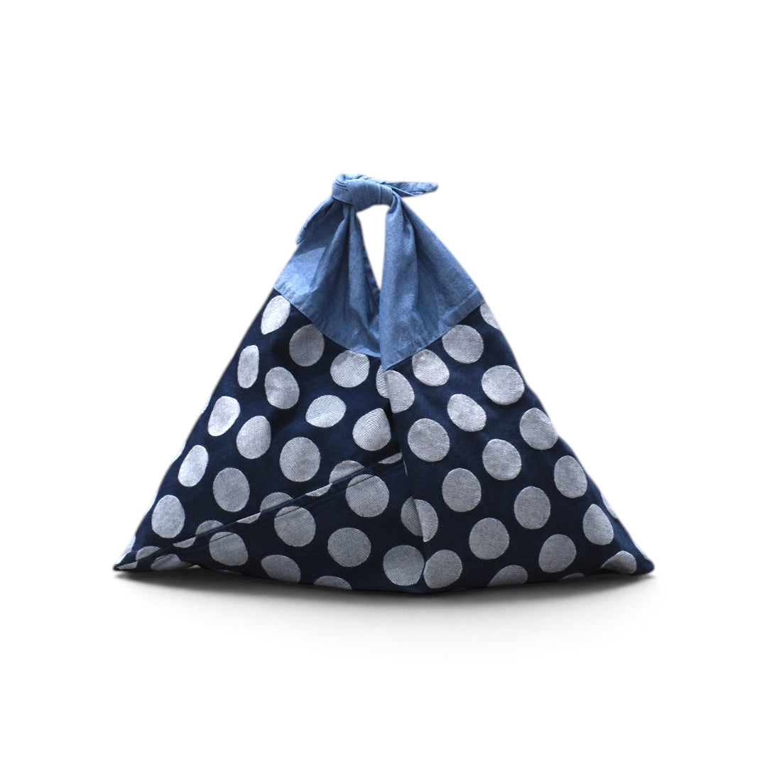 KOJIMA DENIM / INDIGO BLUE  LARGE DOTS / MEDIUM SET